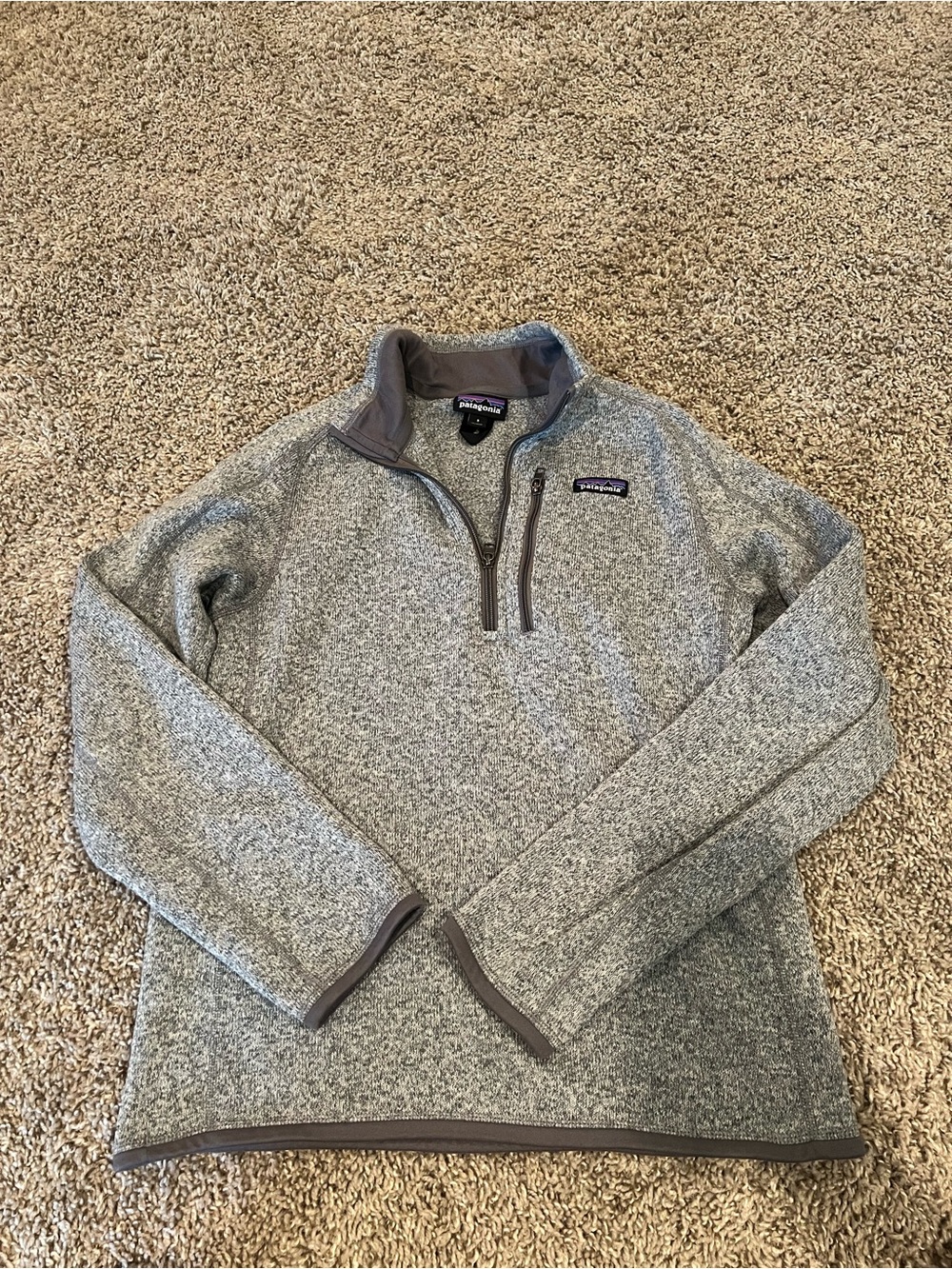 Patagonia Better Sweater Heather Gray Quarter-Zip Pullover